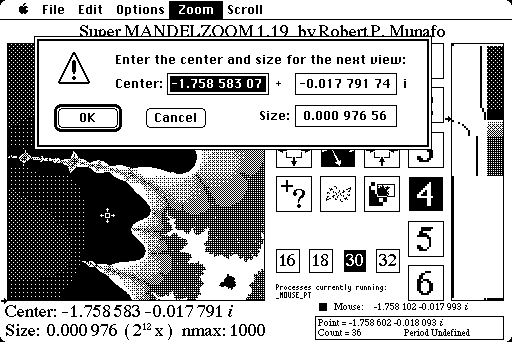 Entering coordinates from the keyboard