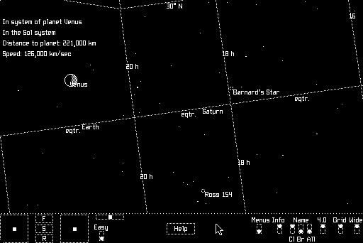 with grid, more stars and crescent Venus