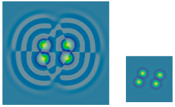 figure 2: 4-spot pattern undergoing tests