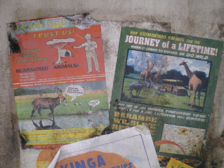 Mock advertising for real safari ride
