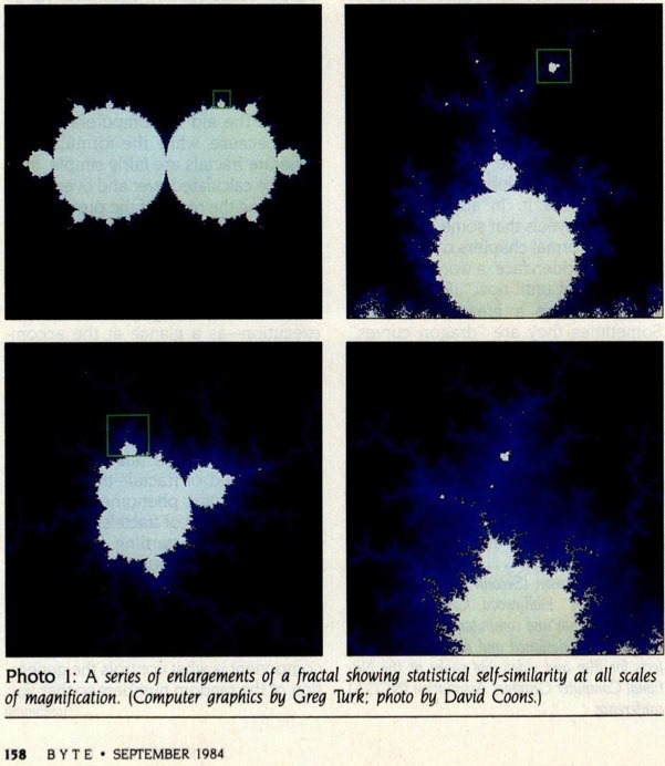 The first Mandelbrot set images in a mainstream publication